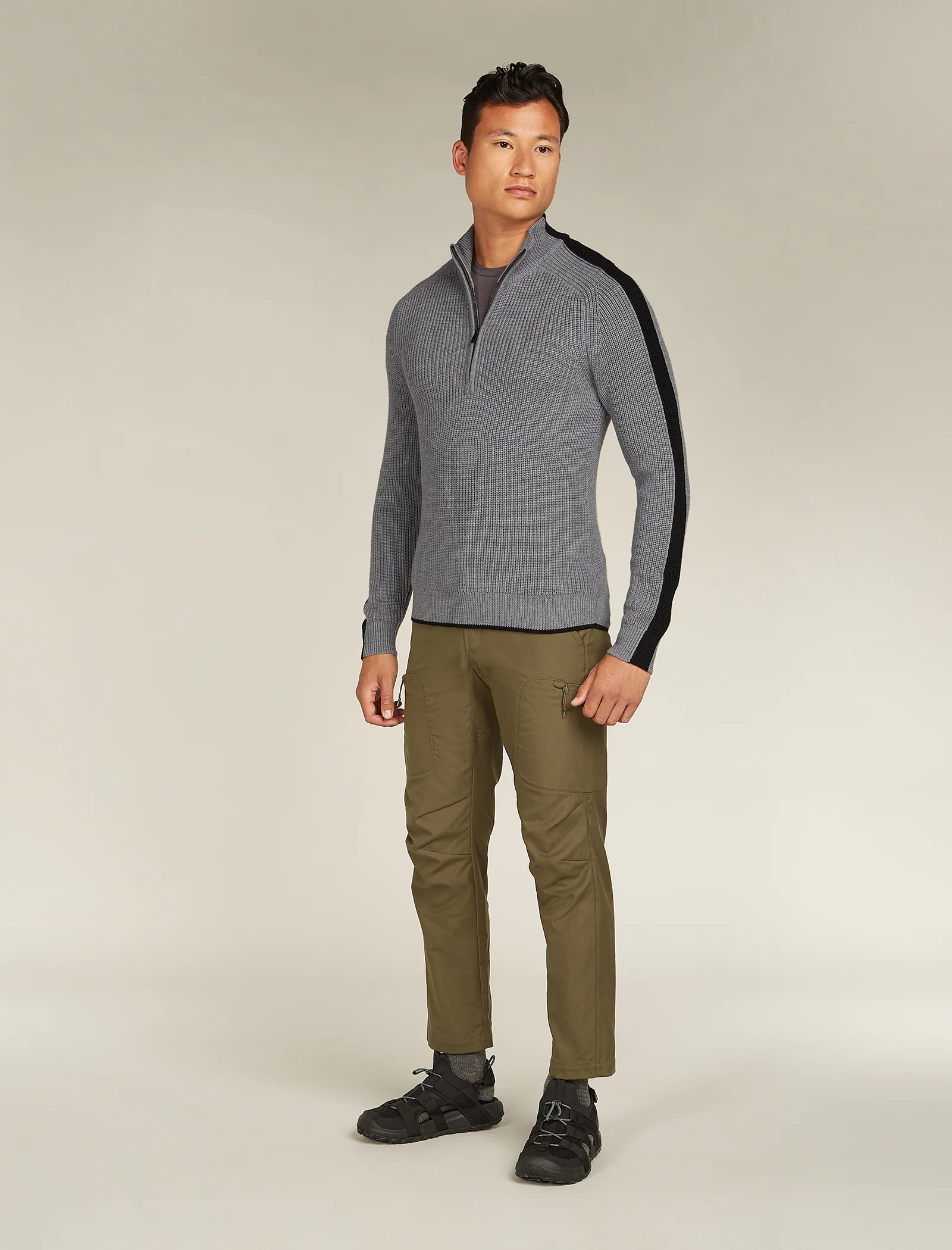 Men's Lodge Long Sleeve Half Zip Sweater - Image 3