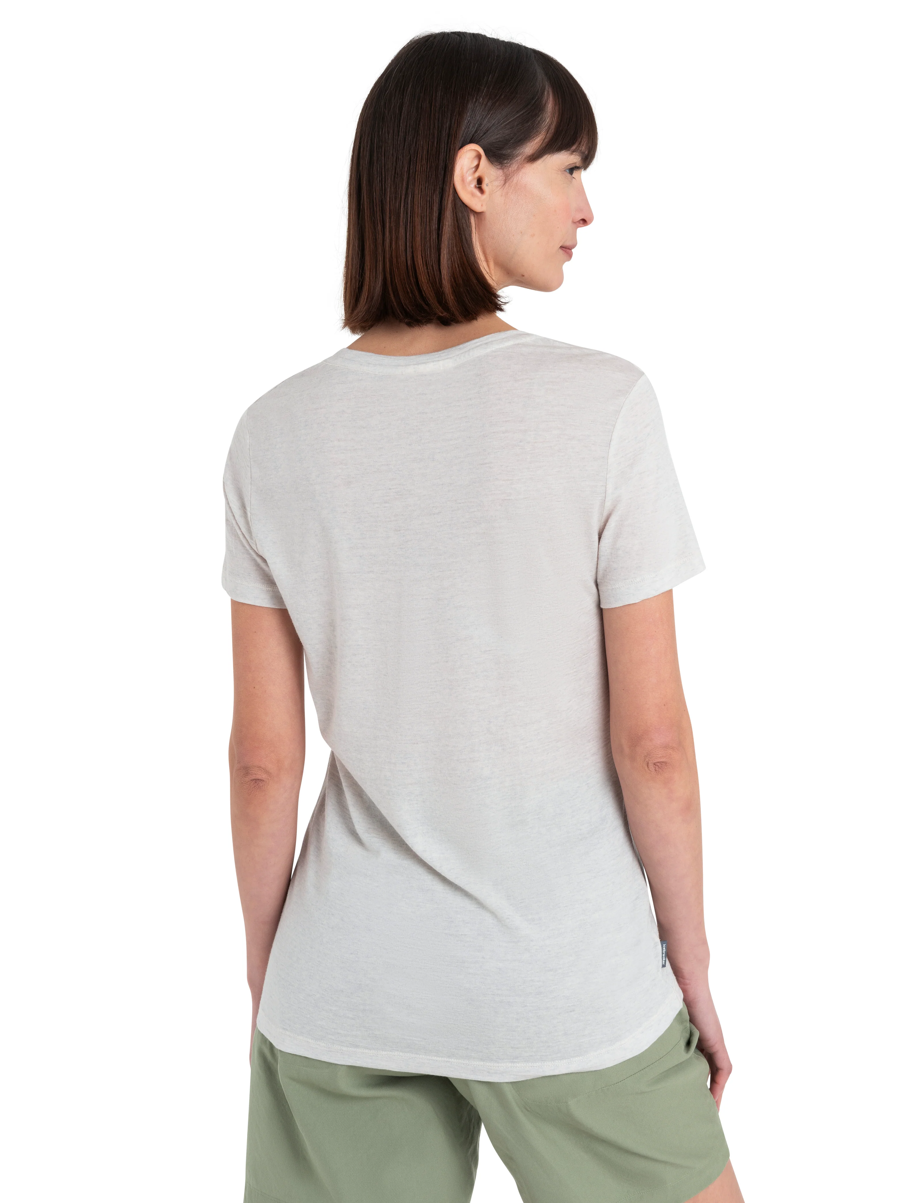 Women's Merino 150 Tech Lite Short Sleeve Scoop T-Shirt Icebreaker Logo Reflections - Image 2
