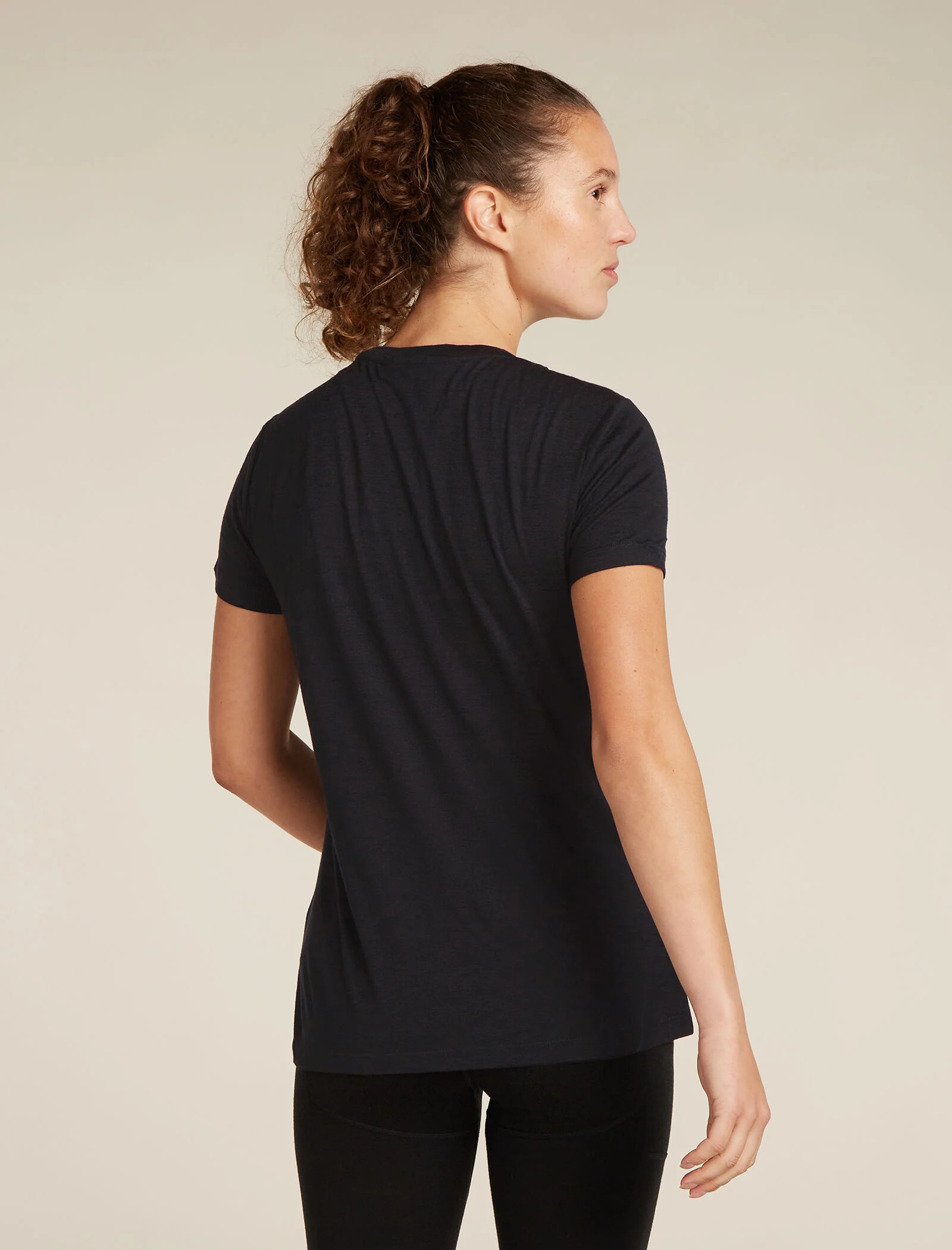 Women's Merino 150 Tech Lite Short Sleeve Scoop T-Shirt Tee IB Wordmark - Image 2