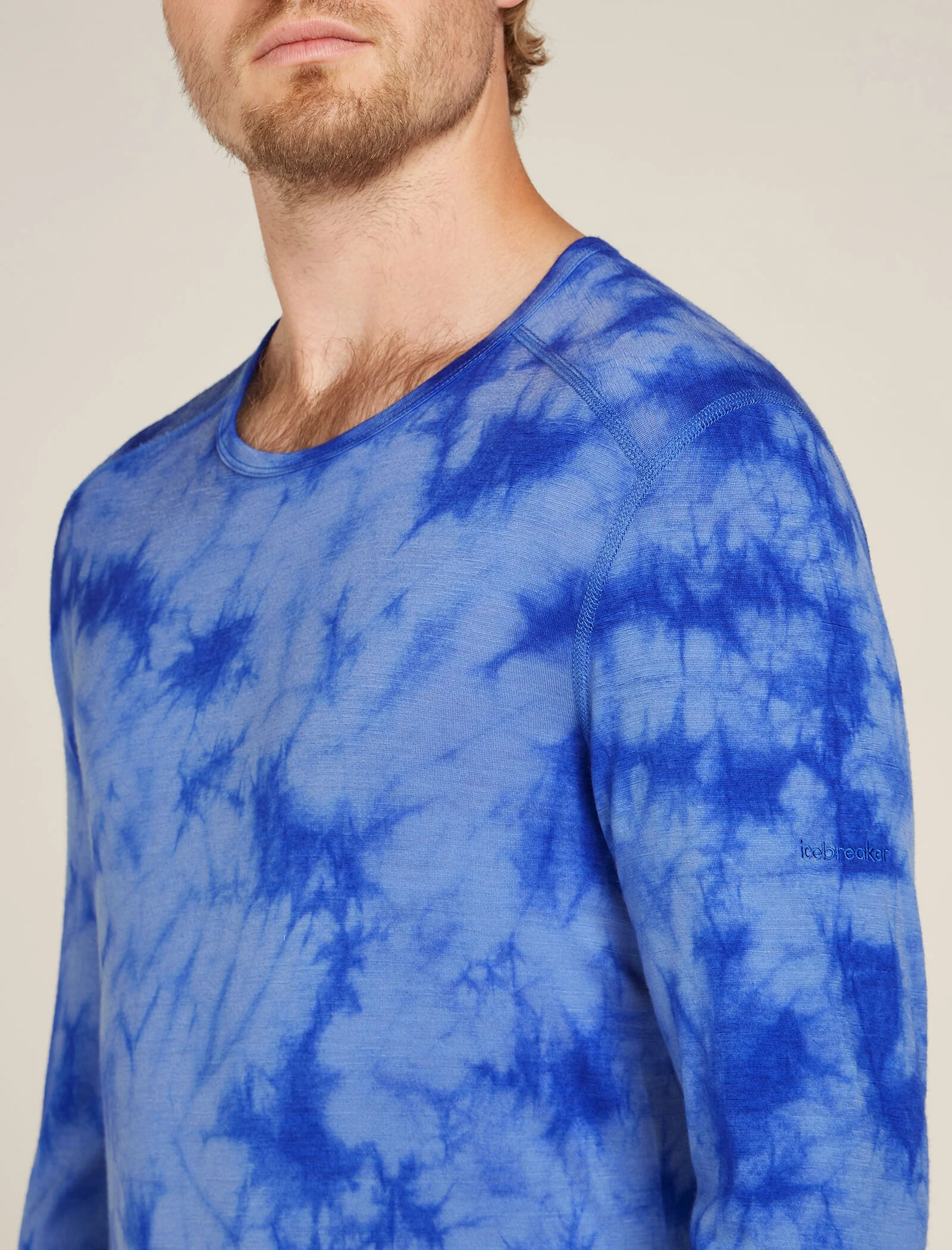 Men's Merino 200 Oasis Long Sleeve Crew Thermal Top Cloud Dye