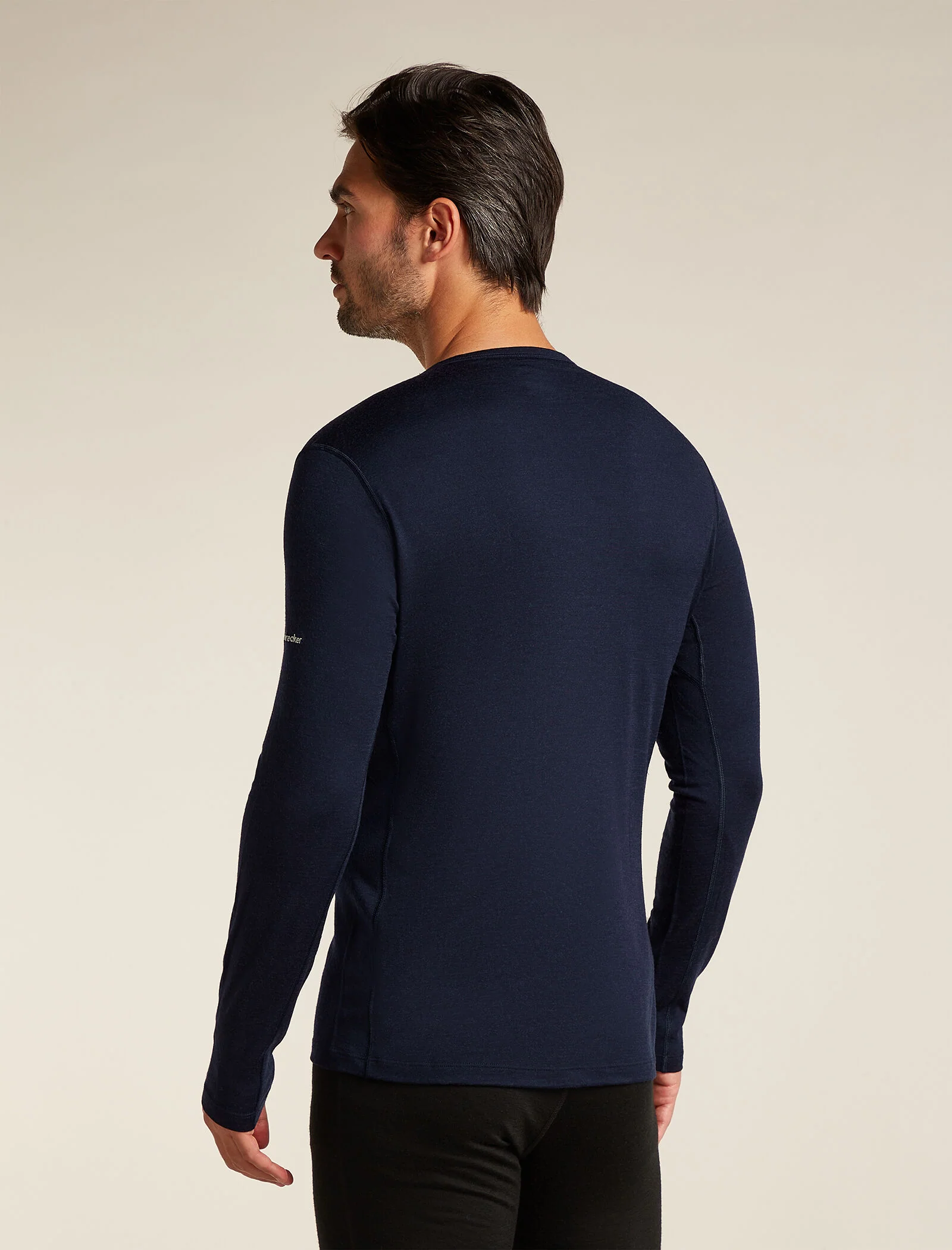 Men's Merino 200 Oasis Long Sleeve Crew Thermal Top Snow Wave - Image 2