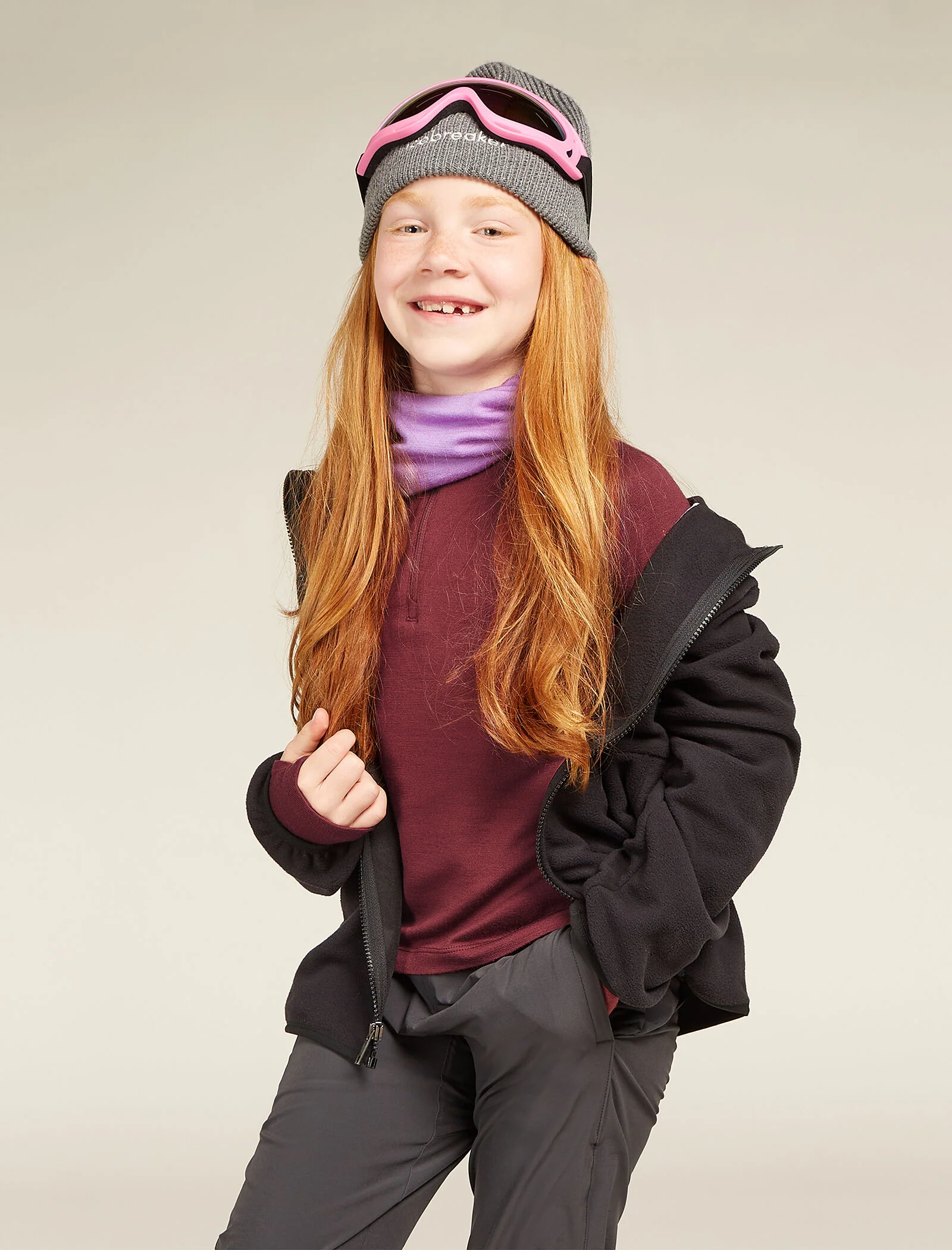 Kids’ Merino 260 Tech Long Sleeve Half Zip Thermal Top - Image 7