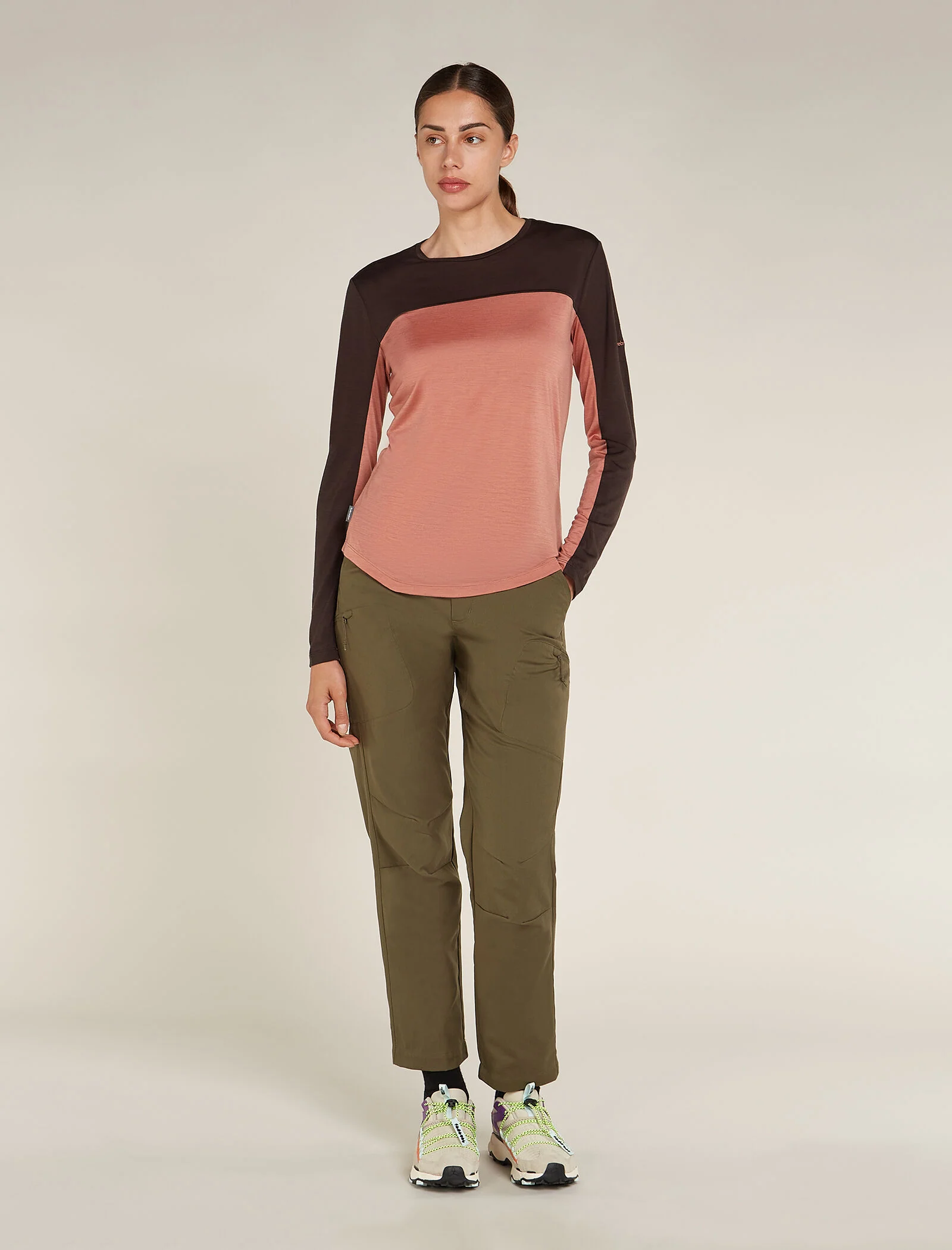 Women's Merino Blend 125 Cool-Lite™ Sphere Long Sleeve T-Shirt Colour Block - Image 3