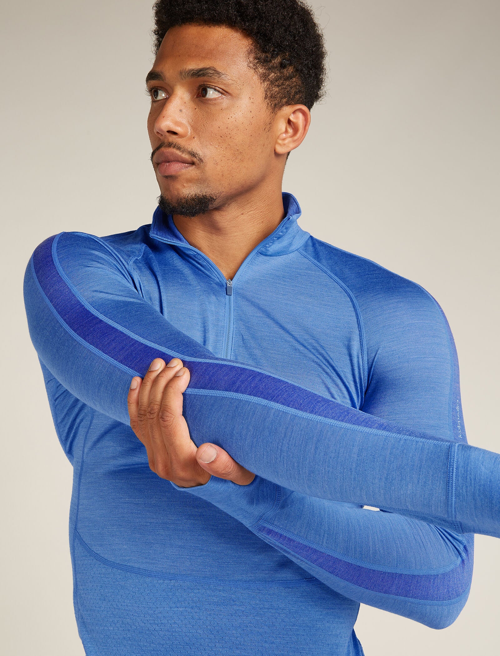 Men's Merino Blend 125 ZoneKnit™ Long Sleeve Half Zip Thermal Top - Image 6