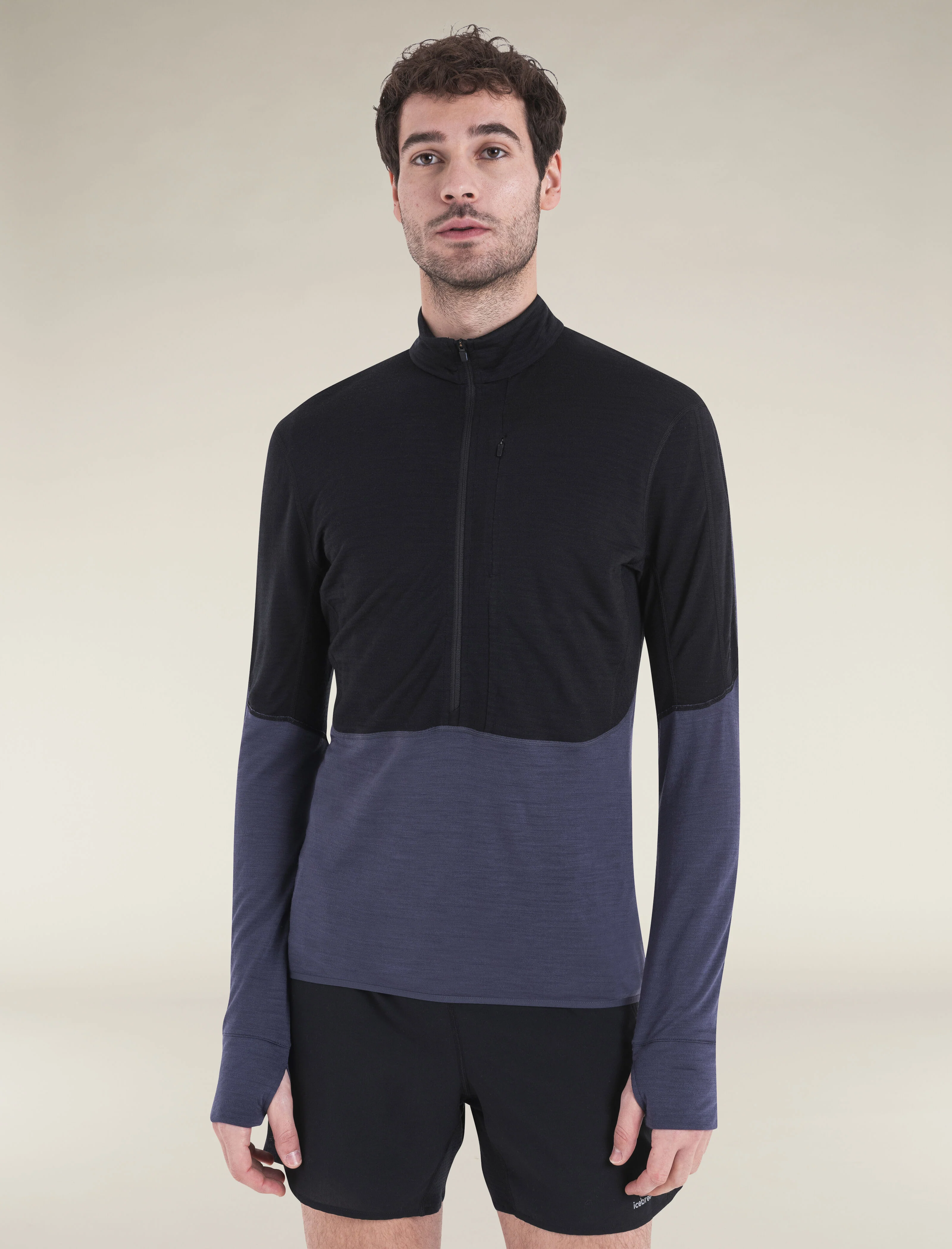 Men's Merino Blend 200 Realfleece™ Descender Long Sleeve Half Zip Top
