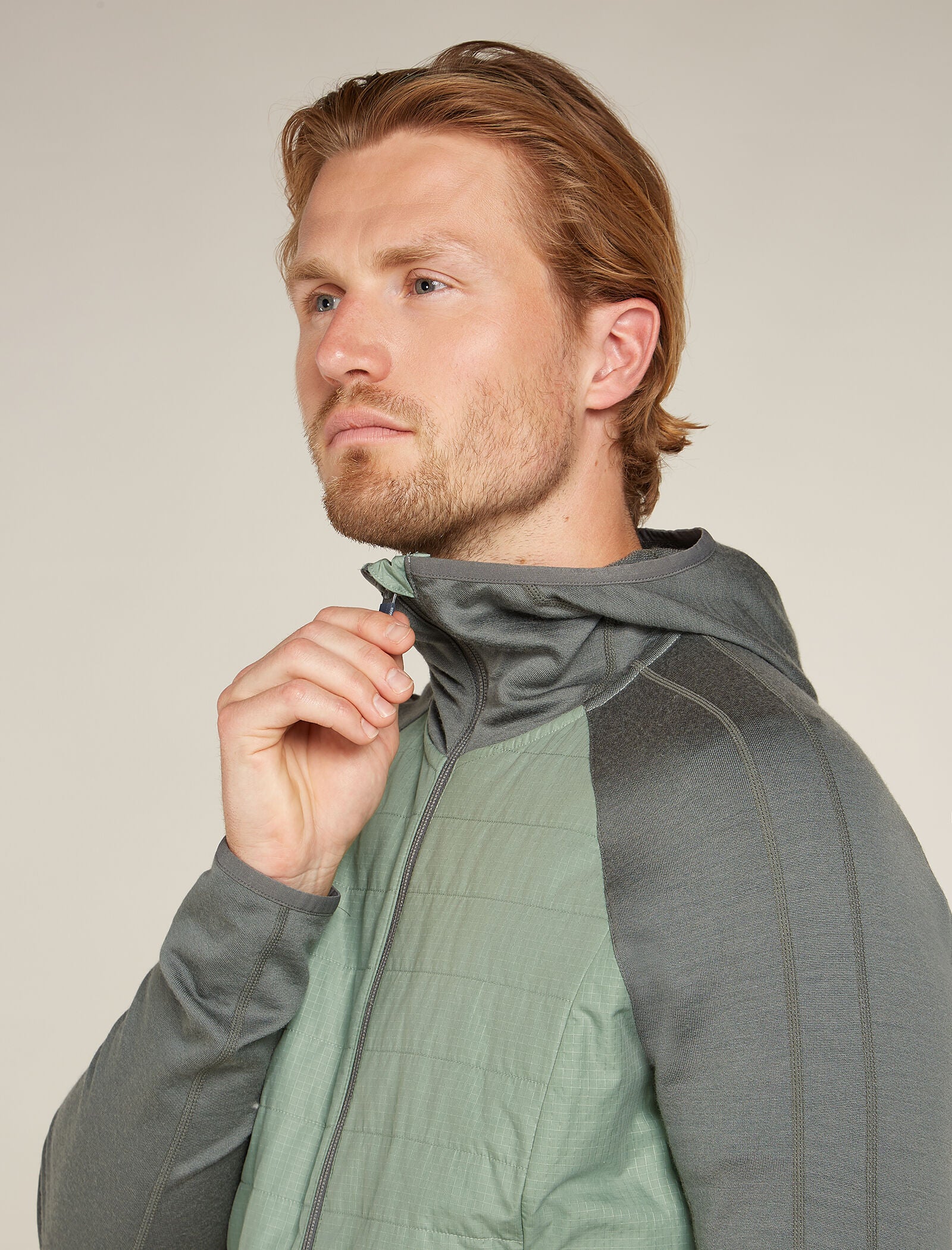Men's Merino Blend Quantum Hybrid Long Sleeve Zip Hoodie - Image 8