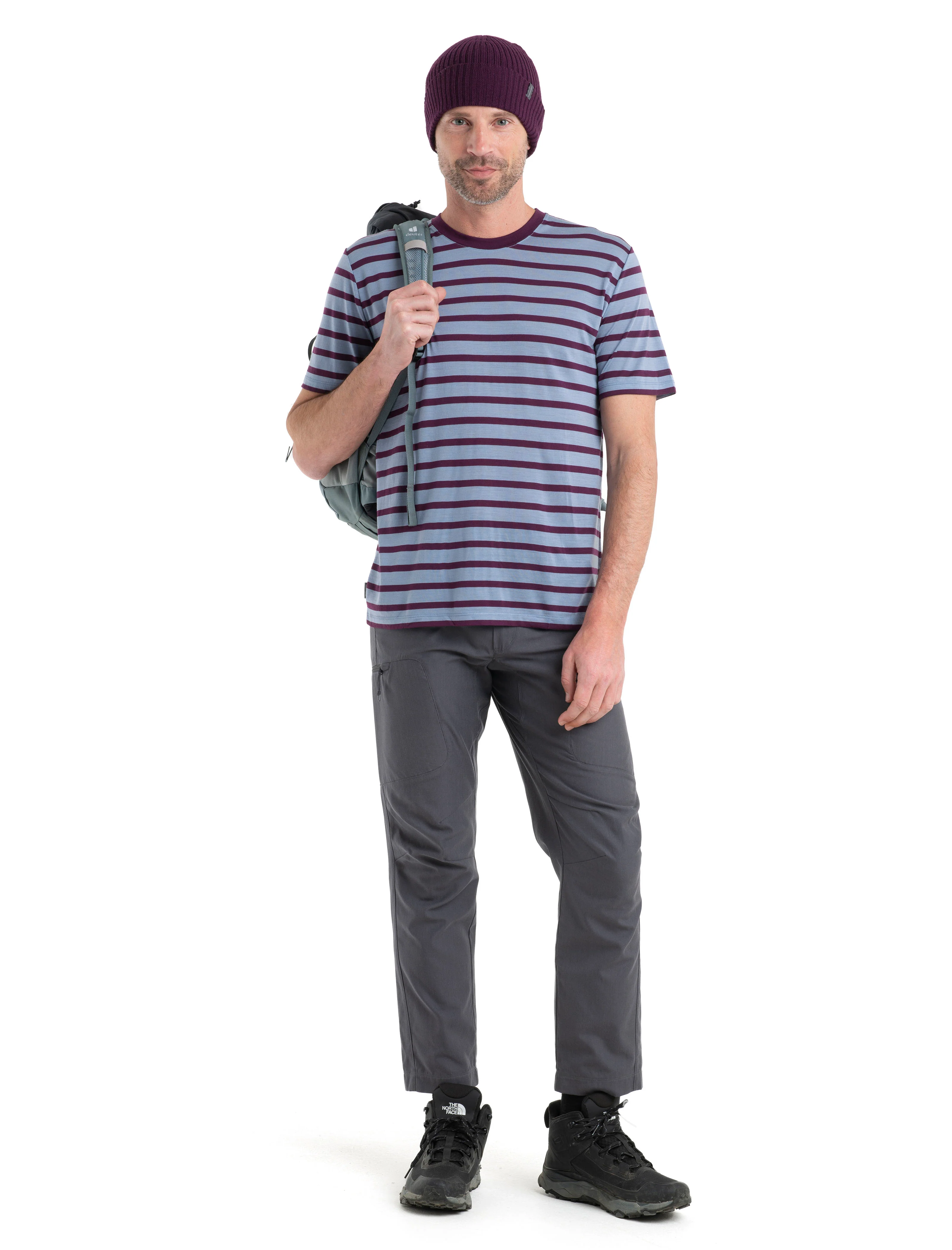 Men's Merino Drayden Short Sleeve T-Shirt Stripe - Image 5