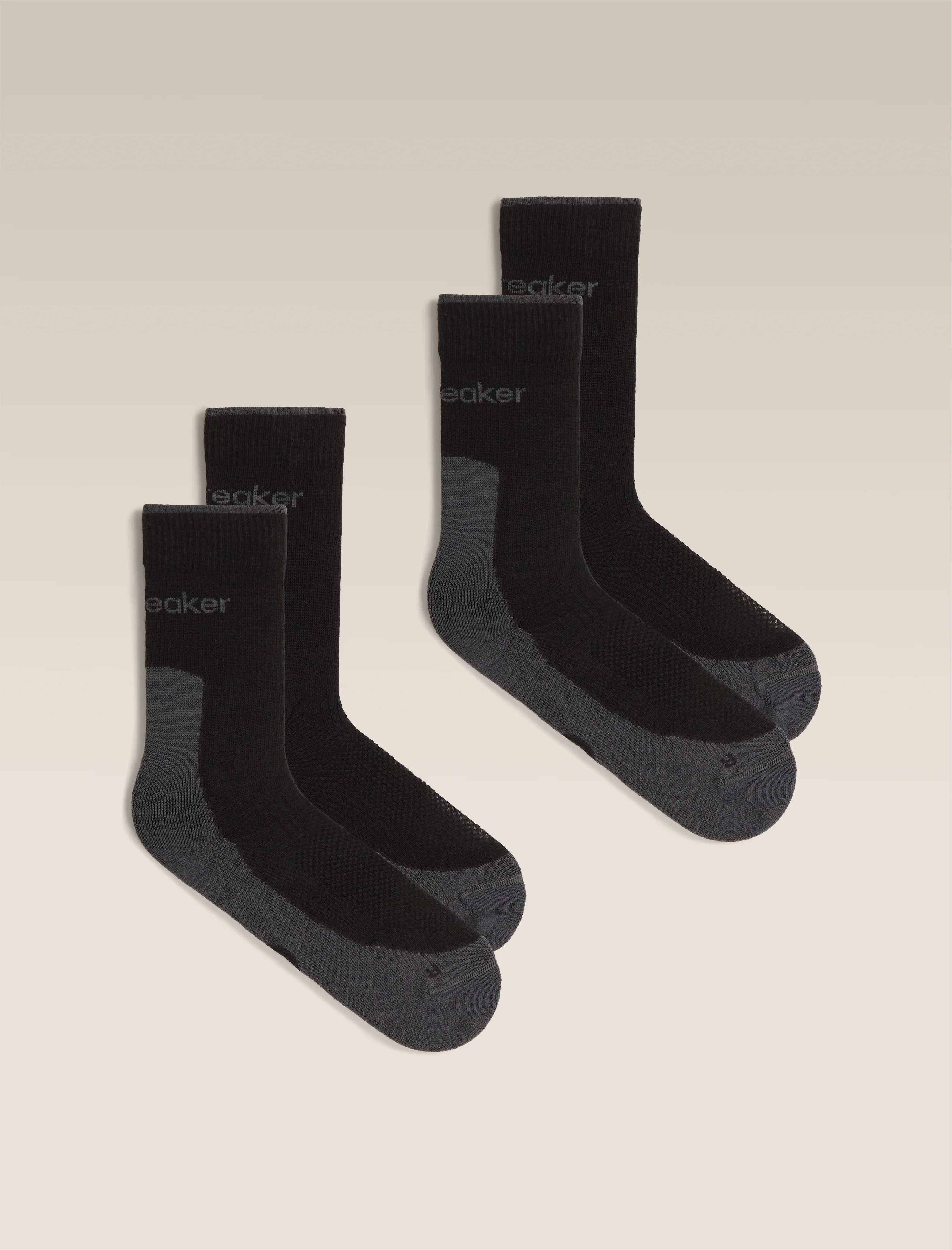 Men Hike+ Crew 2 Pack Socks