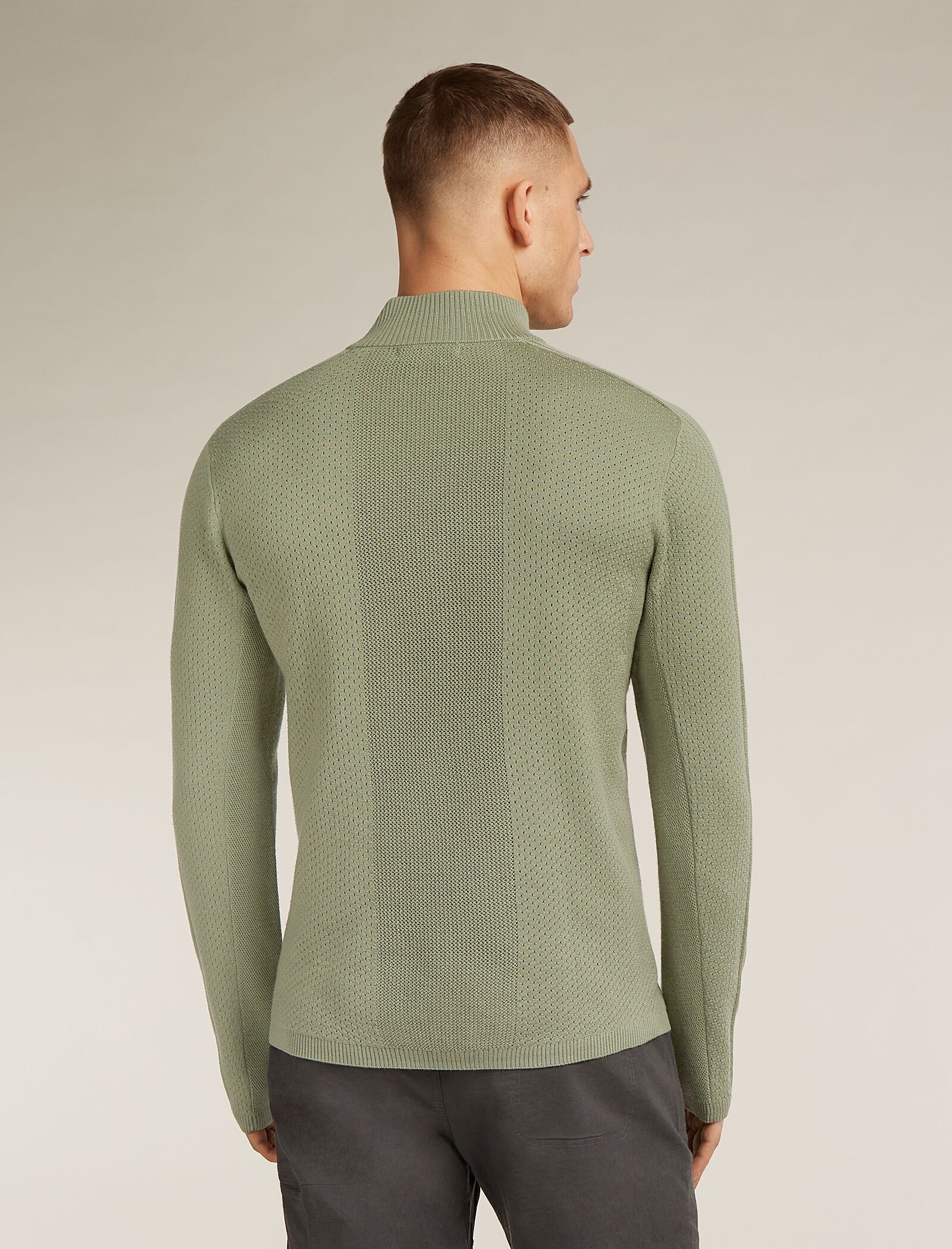 Men's Merino icebreaker Anniversary Original Long Sleeve Half Zip Top - Image 2