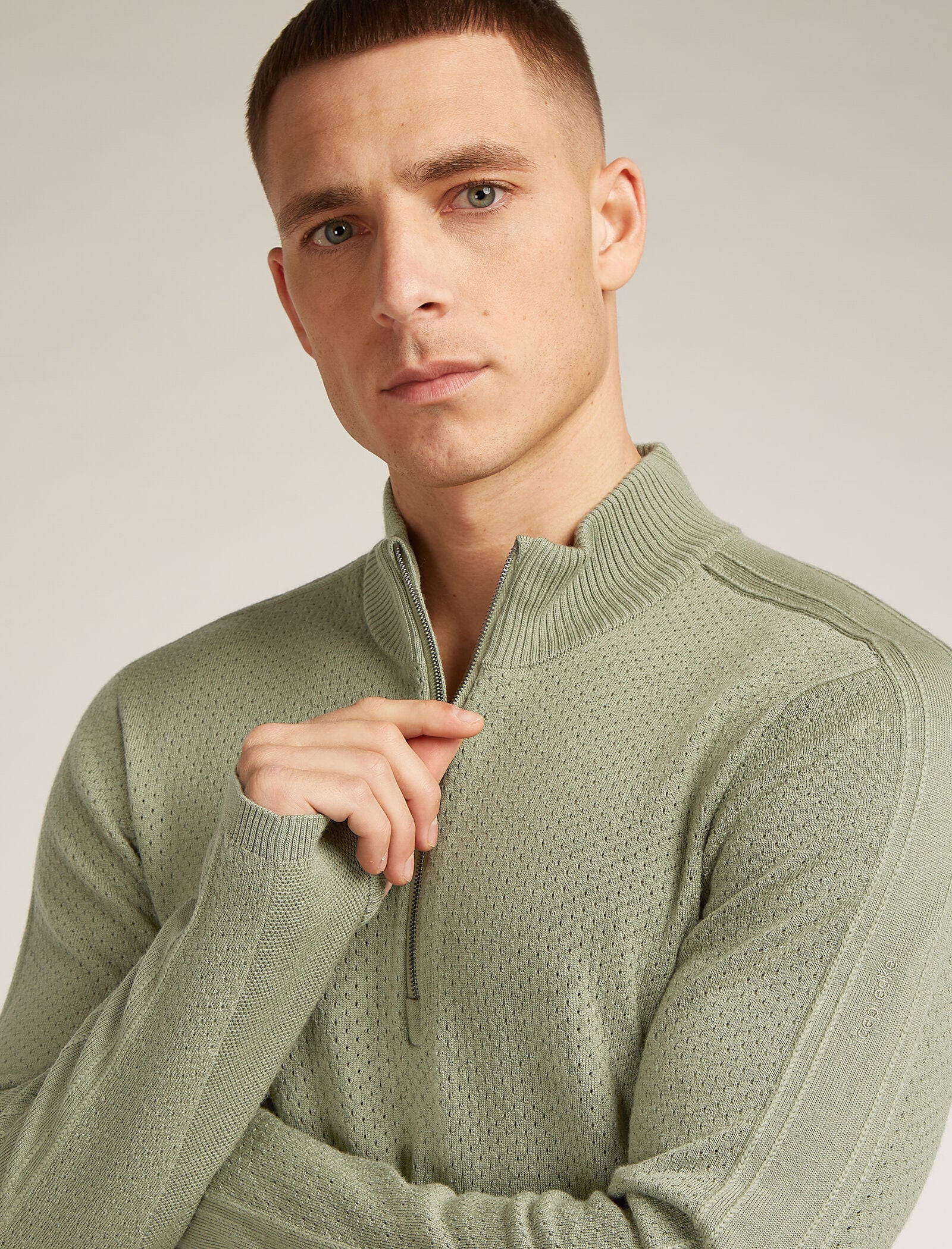 Men's Merino icebreaker Anniversary Original Long Sleeve Half Zip Top - Image 6