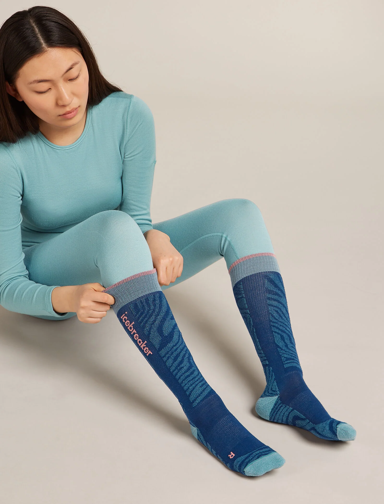 Women Ski+ Over the Calf Socks Mountain Contour - Image 2