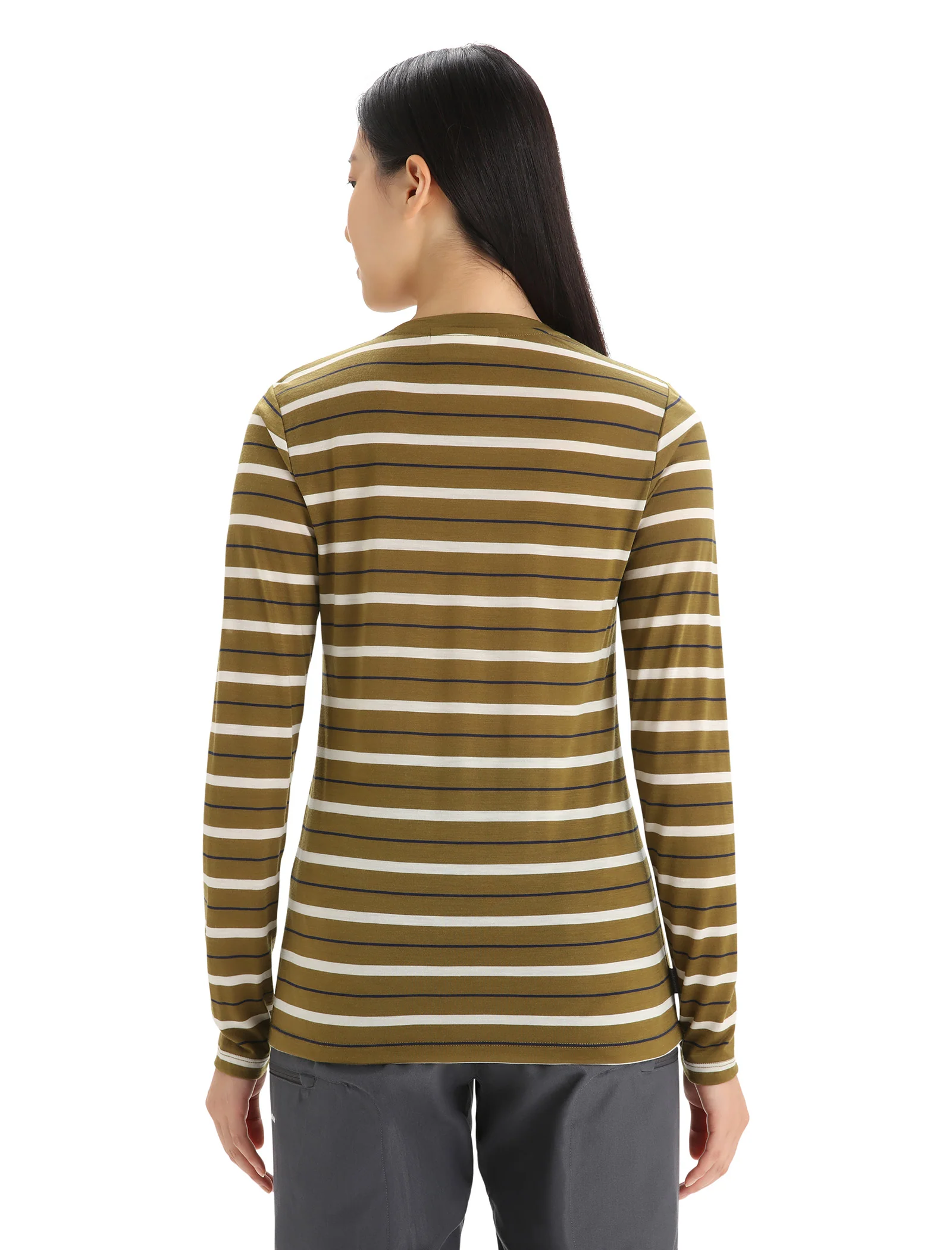 Women's Merino Wave Long Sleeve Stripe T-Shirt - Image 2